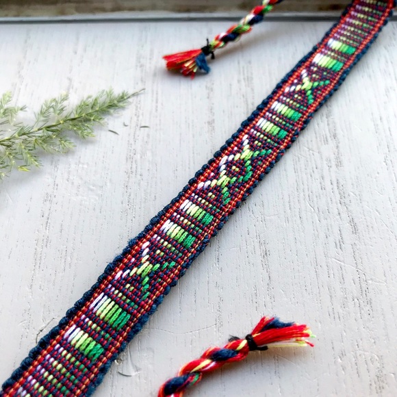 Hand Crafted Jewelry - Boho Hippie Woven Bracelet